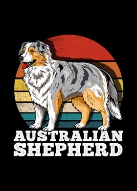 Australian Shepherd Retro