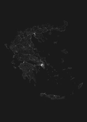 Roads of Greece Map