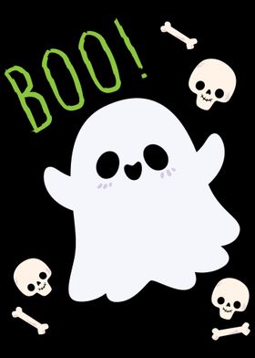 BOO Ghost Skull Bones Gift