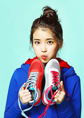 iu cute with the shoes