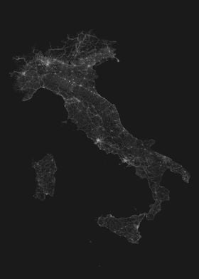 Roads of Italy Map
