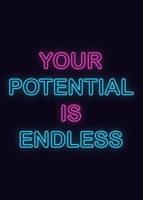 Neon Motivational quote