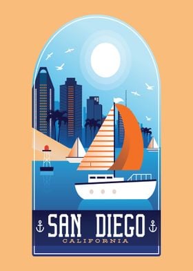 SAN DIEGO LOGO RETRO