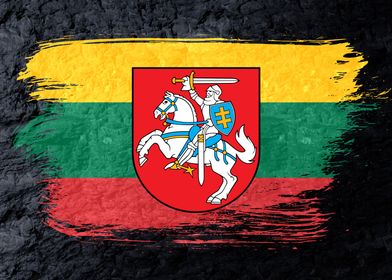Lithuania flag  grunge