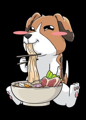 Beagle Ramen Noodles Kawai