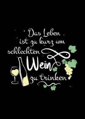 Lustiger Weisswein Spruch