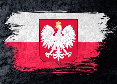 Poland flag  grunge