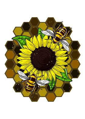 Sunflower Bees Beekeeping