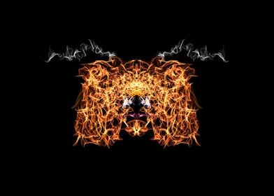 Abstract fractal evil head