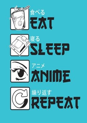 EAT SLEEP ANIME REPEAT