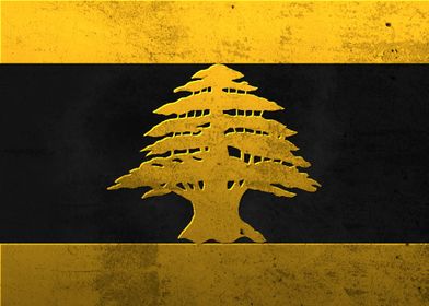 flag of Lebanon cityscapes