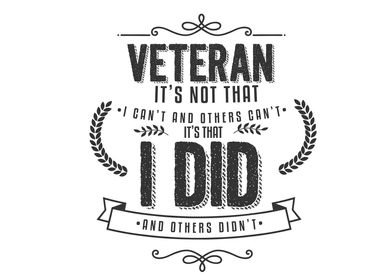 veteran its not that i ca