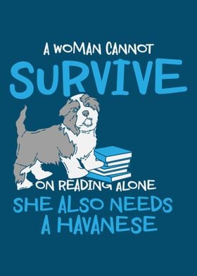 Havanese Dog Book Lover