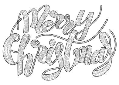 Merry Christmas lettering 