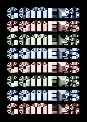 Poster text gamer effect