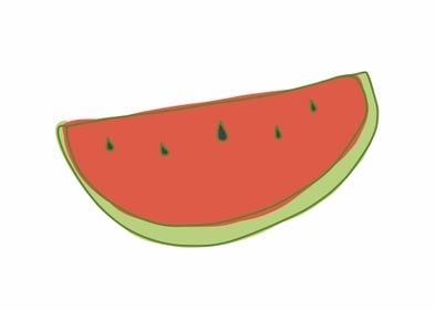 Watermelon drawing cartoon