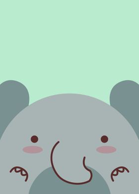 Cute Kawaii Elephant 