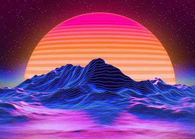 Retrowave Mountain