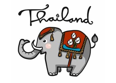 Thailand Elephant cartoon