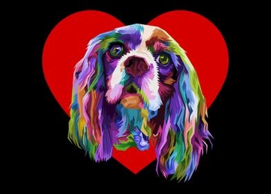 colorful cocker spaniel