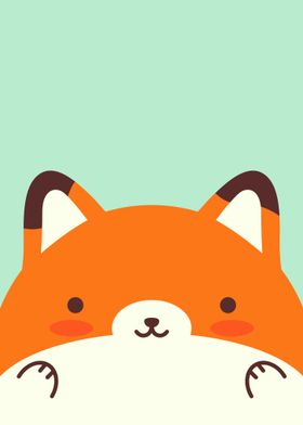 Cute Kawaii Fox Poster By Poster Parlor Displate