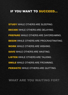 If You Want to Succeed