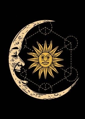 Sun and moon yoga bohemian