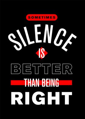 Sometimes Silence is