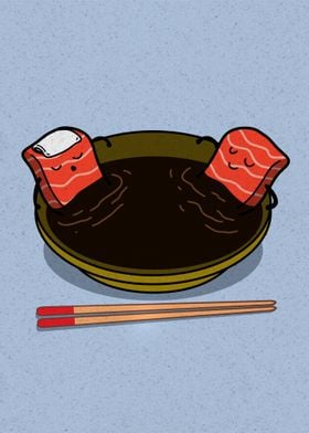 Funny Sushi Poster