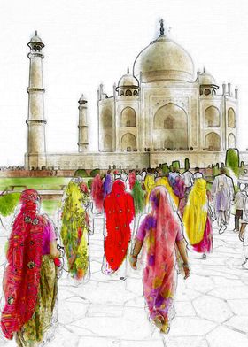 The Path To Taj Mahal  