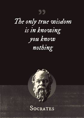 The only true wisdom is