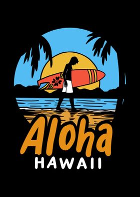 Aloha Hawaii Hawaiian Surf