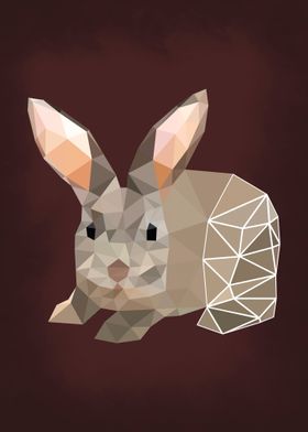 Rabit Geometric Lineart