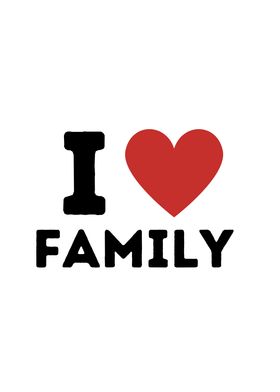 I Love Family Simple Heart