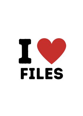 I Love Files Simple Heart