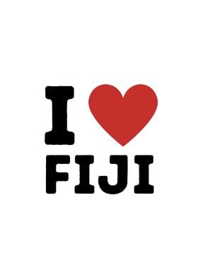 I Love Fiji Simple Heart