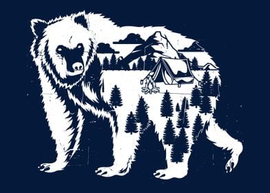 Outdoors Art Grizzly Bear