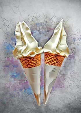 Soft ice cream cone 