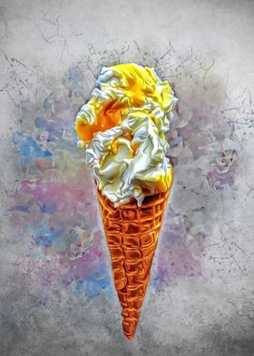 Lemon Ice Cream cone