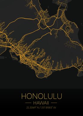 Honolulu Hawaii Citymap