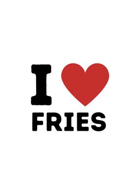 I Love Fries Simple Heart