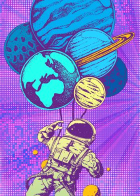 Astronaut Space Pop Retro