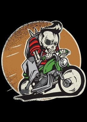 Skull Motorcyclist