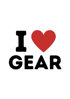 I Love Gear Simple Heart