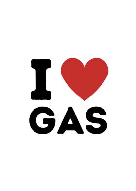 I Love Gas Simple Heart