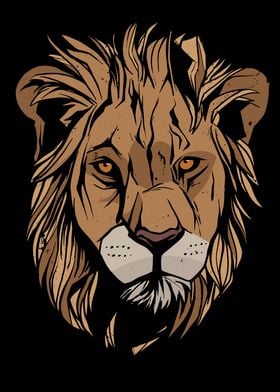 Lion head grunge
