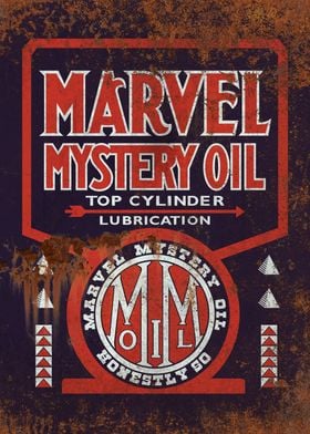Marvel Oil Retro Sign