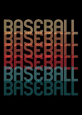 Baseball Text Retro