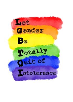 LGBTQ Let Gender Be Quit