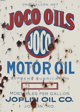 Joco Oils Vintage Sign